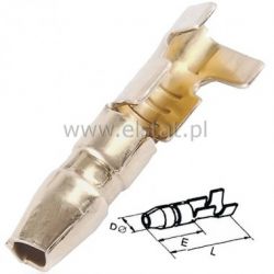 Konektor mosiądz, nieizol.okrągły WT 4mm ( 10 )