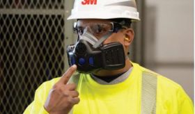 3M™ Secure Click™ HF-802SD Półmaska filtrująca wielokrotnego użytku z membraną głosową rozmiar: średni