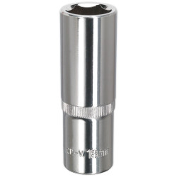 Sealey SP1218D WallDrive® Socket 18mm Deep 1/2"Sq Drive Fully Polished