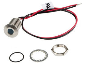 Lampka kontrolna do montażu panelowego 21.6 → 26.4V dc, niebieska 10mm LED Wyprowadzenia RS PRO