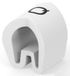PVC cable maker, imprint &quot;Q&quot;, (L) 6 mm, max. bundle Ø 8.9 mm, white, EC1432-000