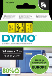 S0720980 DYMO D1 tape, 24 mm, black/yellow