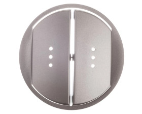 CELIANE Klawisz podwójny łącznika z podświetleniem tytan 068304