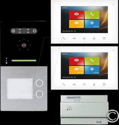 232 655 Video door phone for 2-family house, with access control