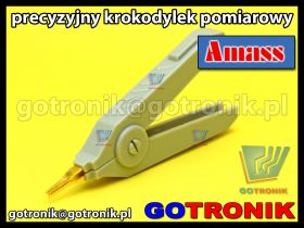 Krokodylek pomiarowy precyzyjny | szary