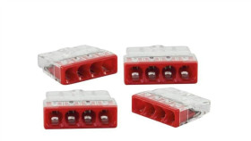 Szybkozłączka 4-Krotna, Max. 2,5Mm2, Czerwona / 76003 /5Szt./