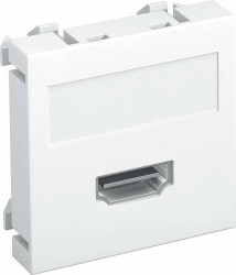 Obsługa multimediów HDMI 45x45mm lakierowany alu OBO Bettermann, 6104808, aluminiowy, (S x W x G) 45 x 45 x 9 mm