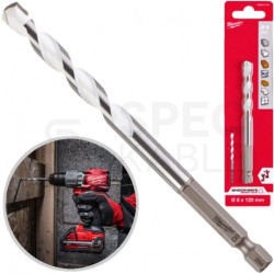 Wiertło uniwersalne 8x120mm z uchwytem 1/4" HEX i końcówką TCT MILWAUKEE