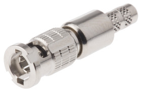 Złącze koncentryczne Montaż na kablu Męski 75Ω typ złącza Złącze HD-BNC 4GHz Połączenie zagniatane typ kabla BELDEN