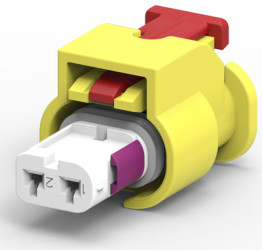 Socket, 2 pole, straight, 1 row, natural, 2-1718643-4
