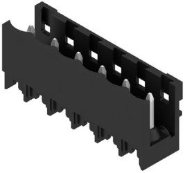 Pin header, 6 pole, pitch 5 mm, straight, black, 1796520000