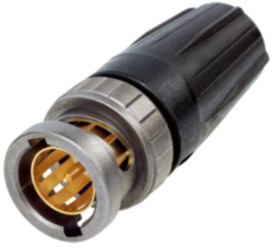 BNC plug 75 Ω, Belden 1505F, crimp connection, straight, NBNC75BJP9X
