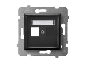 ARIA Obudowa gniazda pojedynczego typu Keystone prosta czarny metalik GPK-1U/p/33 OSPEL