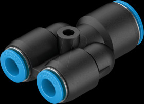 130612 Connector, Y-shaped, 2 x diameter 8 mm <> 1 x diameter 12 mm