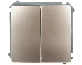 Simon Basic Łącznik schodowy podwójny satynowy BMW6/2L.01/29