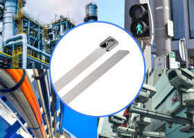 TRU COMPONENTS TC-12659388 Opaski kablowe stalowe 290 mm 7.9 mm AISI 304 100 szt.