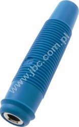 KUN 30 BL Gniazdo na przewód, 4mm, izolowane, przyłącze lutowane, niebieskie, Hirschmann, 931804102, KUN30BL