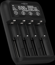 1001-0122 Desktop charger Lithium 4, NiMh, Li-Ion, LiFePO4, LCD, 4 slots