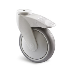 Koło samonastawne średnica kabla 125mm Pojedyncza śruba Guitel Hervieu 100kg wysokość całkowita 161mm