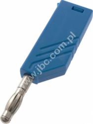 LAS N WS BL Wtyk izolowany 4mm z dodatkowym gniazdem 4mm, przyłącze przykręcane, 24A, niebieski, Hirschmann, 934100102, LASNWSBL