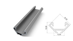 Narożny Profil Alu Anoda Srebrny 2010Mm, Max Szer Taśmy 12Mm