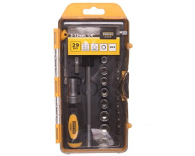 KPL. WKRĘTAK T Z GRZECHOTKĄ,GROTY I NASADKAMI 29CZ /opak.=4kpl./ MN-14-514