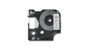 Qoltec Taśma Do Dymo D1 45013 12Mm X 7M Biała/ Czarny Nadruk