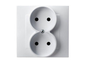 SZAFIR Gniazdo podwójne kompletne z ramką biały GP-2Z/00 OSPEL