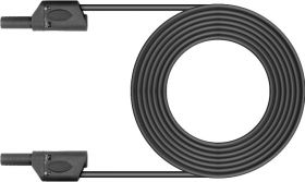 Przewód banan - banan długość 105cm 18AWG czarny