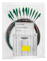 Pigtail światłowodowy LC/APC SM G652D - 2m (12-pack)