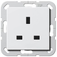 GAC250GB-PTGW Gniazdo 230V - standard brytyjski - 3 biegunowe 13A, 230V podtynkowe, model GIRA