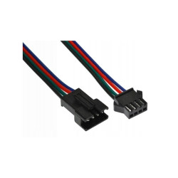Złącze JST SM 4-pin 2,54mm (wtyczka+gniazdo z przewodami 10cm)