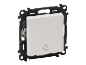 VALENA LIFE Wyłącznik zwierny przycisk przełączy no/nc z symbolem dzwonka biały 752115 LEGRAND