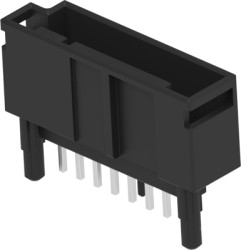 Plug, 8 pole, straight, 1 row, black, 1-1743386-2