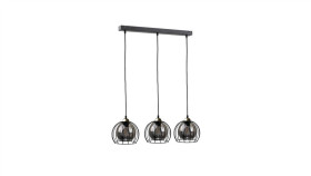 Lampa Wisząca Loftowa Nowoczesna 3Xe27 Solo Black/Gold