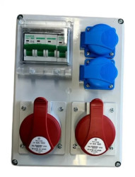 Rozdzielnica elektryczna CEE 2x16A 2x230V z bezpiecznikami 99V-3