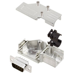 Encitech 6355-0065-21 D-Sub Pin Strip set 9 Pins 90&#xB0; angle Solder Bucket