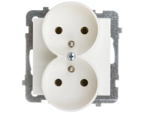SONATA Gniazdo podwójne z/u ecru GP-2RRZ/m/27
