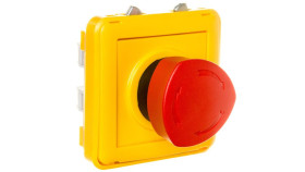 Plexo55 Wyłącznik Awaryjny Obrotowy Szary/Żółty 069549