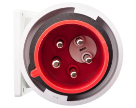 Wtyczka tablicowa (zwrotnica faz) 32A 5P 400V czerwona IP67 TWIST 778252-6
