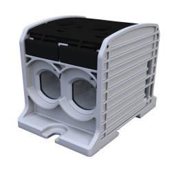 Złączka szynowa gwintowa Al/Cu STB 185-2 (87820) SIMBLOCK czarny 81202007