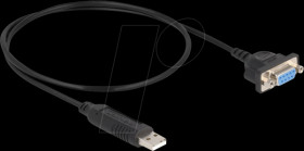 66453 Adapter cable USB 2.0 to serial RS232 female, FTDI, 0.50 m