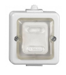 JANTAR-h Łącznik krzyżowy n/t IP44 biały /ogumowany klawisz/ WNT-8J-h