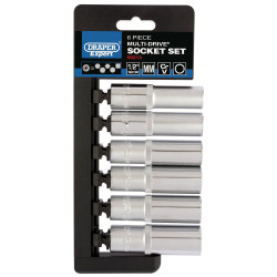 Draper Expert 50213 1/2&quot; Sq. Dr. Multi-Drive&#xAE; Deep Socket Set (6 Piece)