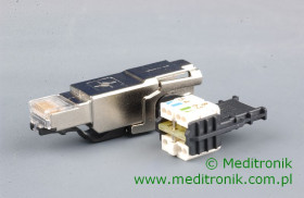 Wtyk RJ45 ekranowany kat.6a na kabel drut średnica 22-27AWG