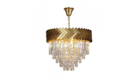 Lampa Wisząca Lyon Kolor Złoty/Przezroczysty Metal/Szkło, 9Xe14 Ip20 23910/9...