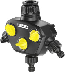 Rozdzielacz potrójny Kärcher Home & Garden 2.645-200.0 Złącze wtykowe, 25 mm (1") IG, 24,2 mm (3/4") IG