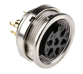 Gniazdo Din 6 -pinowe Żeński Montaż na panelu M16 250 V AC