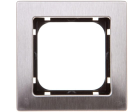 SONATA Ramka pojedyncza stal inox metal R-1RM/37
