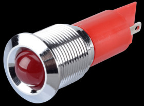 Q16P1CXXR12E Indicator LED, 12 V DC, 16 mm, FASTON, red/BrC